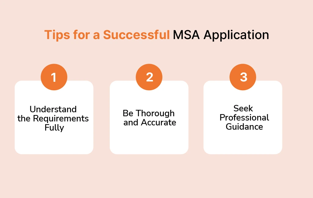 Tips for a Successful MSA Application